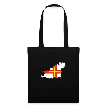 Map and Flag of Guernsey - Tote Bag - black - Front