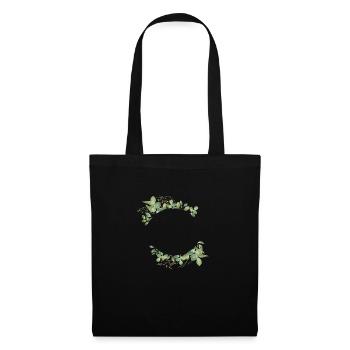 Customizable Floral Wreath Round - Tote Bag - black - Front
