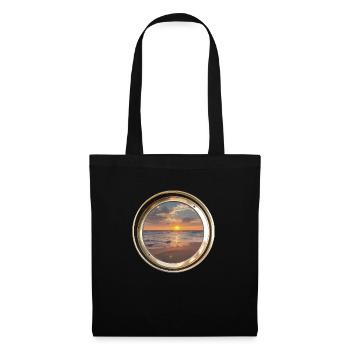 coucher du soleil - Sac en tissu - noir - Devant