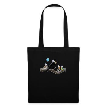 Blackbird fête son anniversaire avec ses amis - Sac en tissu - noir - Devant
