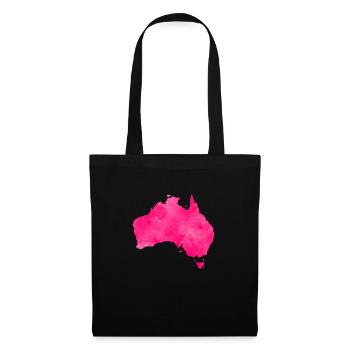 australia pink country - Stoffbeutel - Schwarz - Vorne