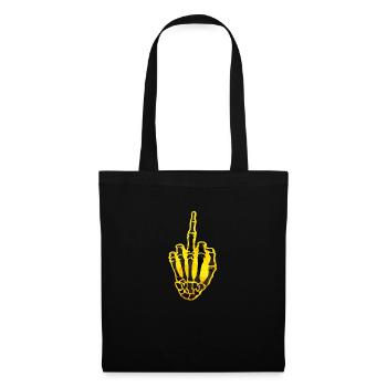 middlefinger design - Stoffbeutel - Schwarz - Vorne