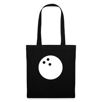 boule de bowling - Sac en tissu - noir - Devant