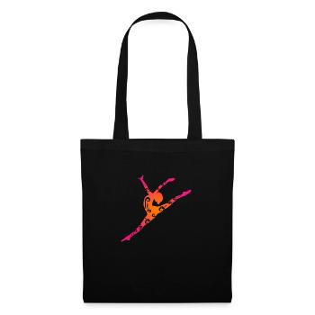 Fille de gymnastique maorie saut cadeau de tatouage tribal - Sac en tissu - noir - Devant