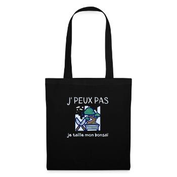 Je peux pas je taille mon bonsaï humour jardinier - Sac en tissu - noir - Devant