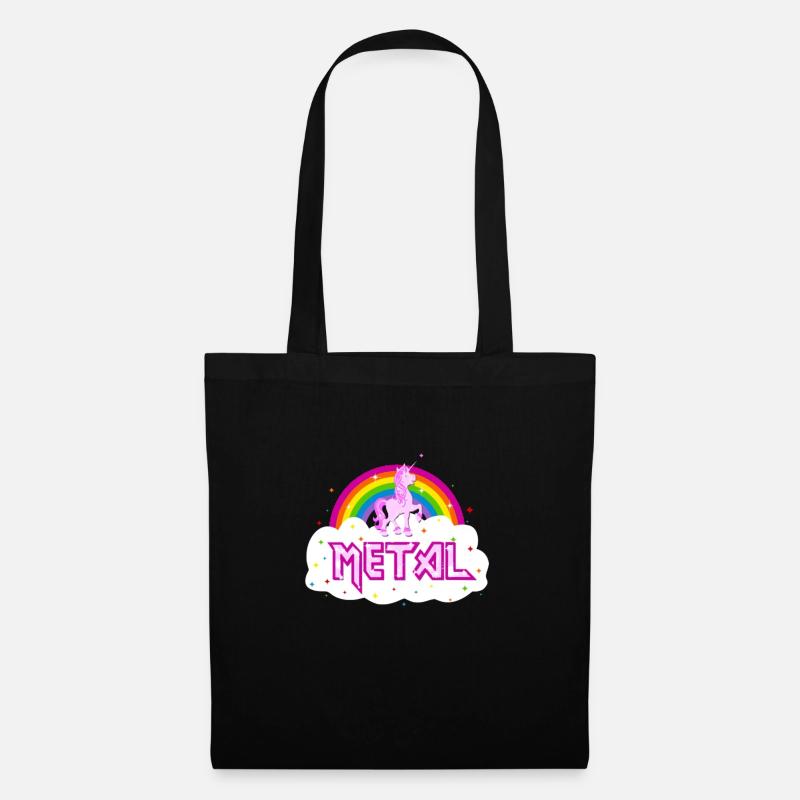 rainbow unicorn - Tote Bag - black