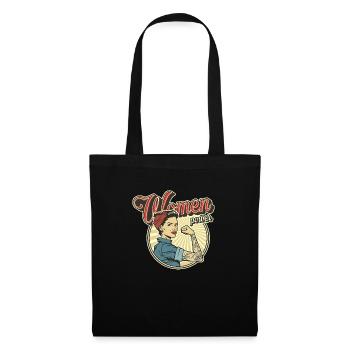 woman power - Sac en tissu - noir - Devant