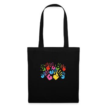 Children's handprint - Tote Bag - black - Front