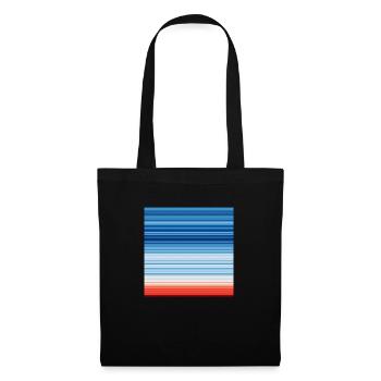 Warming Stripes | Scientists for Future - Sac en tissu - noir - Devant