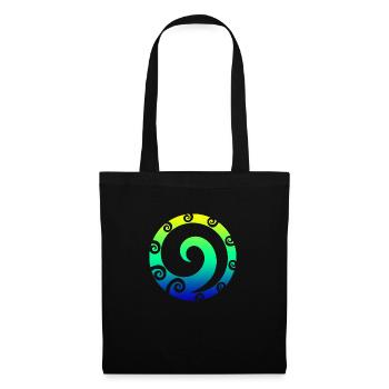 Maori Koru Art Polynesian Tribal Tattoo Geschenk - Stoffbeutel - Schwarz - Vorne