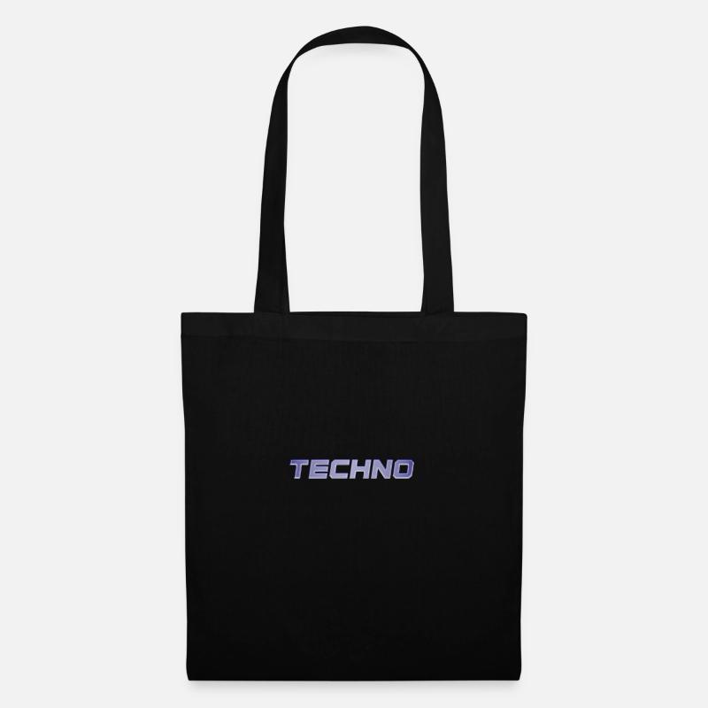 Techno - Stoffbeutel - Schwarz