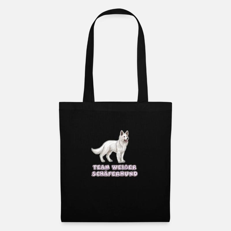 Team weißer schäferhund - Stoffbeutel - Schwarz