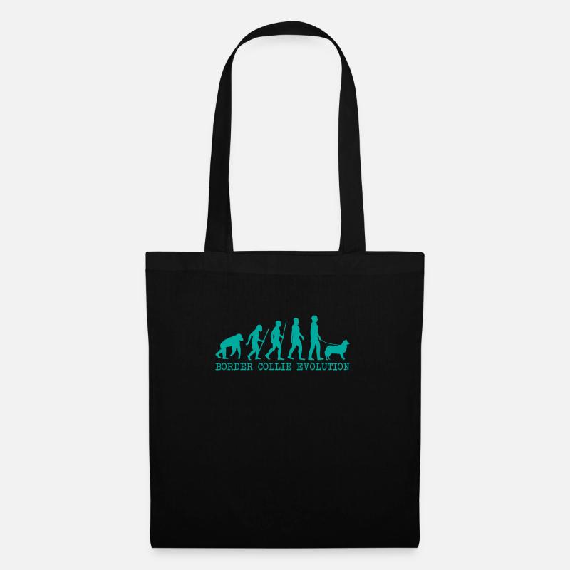 Border Collie evolution - Tote Bag - black