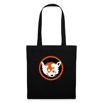 roter Panda - Stoffbeutel - Schwarz - Vorne