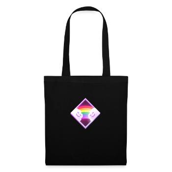 Nuages amoureux avec arc-en-ciel - Sac en tissu - noir - Devant