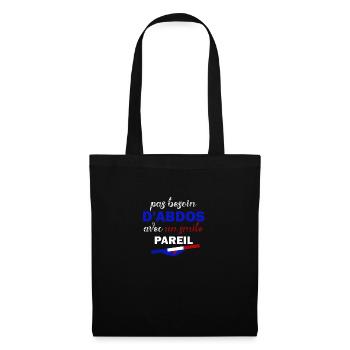 Pas besoin d'abdos avec un smile pareil - Sac en tissu - noir - Devant