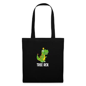 Tree Rex Party Weihnachten Geschenk Familie Xmas - Stoffbeutel - Schwarz - Vorne