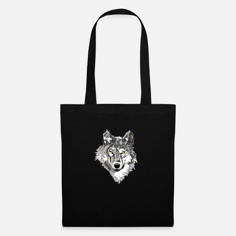 Wolf dark - Stoffbeutel - Schwarz