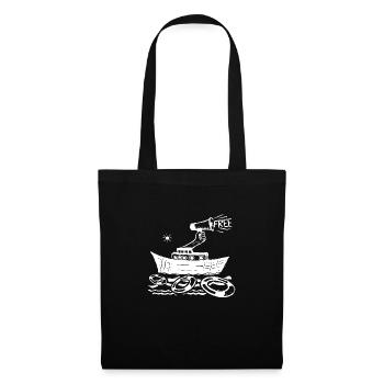Canot de sauvetage, sauvetage en mer - Sac en tissu - noir - Devant