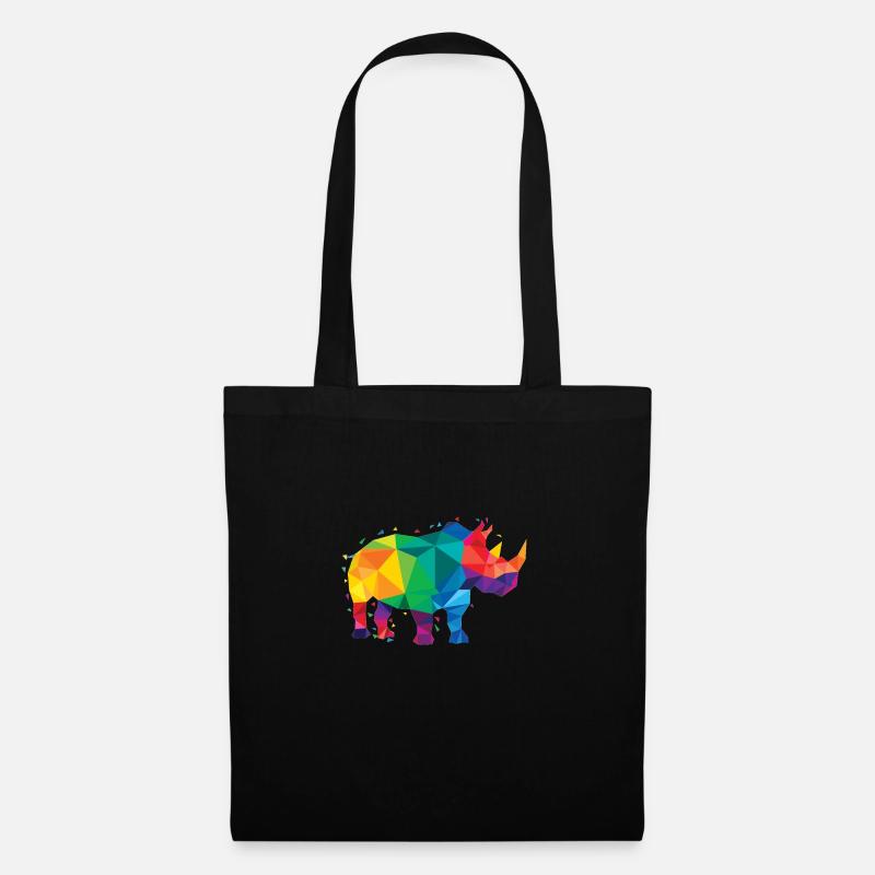 Chubby Unicorn bunt - Stoffbeutel - Schwarz