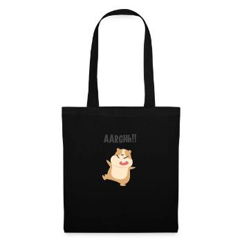 Argh ! Hamster - Sac en tissu - noir - Devant