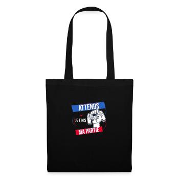 Attends Je Finis ma Partie Battle - Sac en tissu - noir - Devant