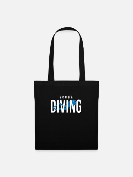 tauchen - scuba diving - Stoffbeutel - Schwarz