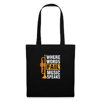 Trumpet brass band music trumpeter - Tote Bag - black - Front