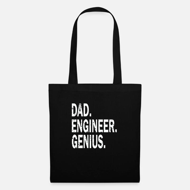 Dad Engineer Genius - Stoffbeutel - Schwarz
