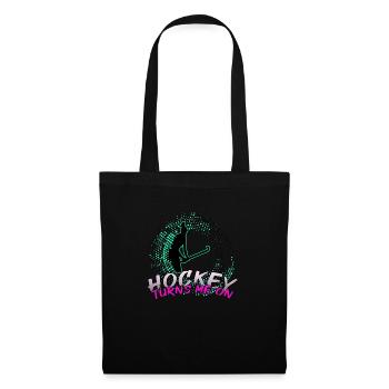 hockey fille hockey sur gazon transforme les dames de joueur de hockey - Sac en tissu - noir - Devant