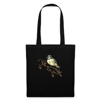 Oiseau coloré - Sac en tissu - noir - Devant