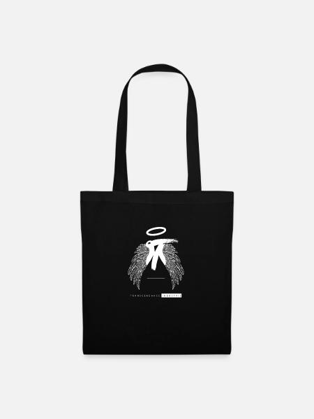 white logo - Tote Bag - black