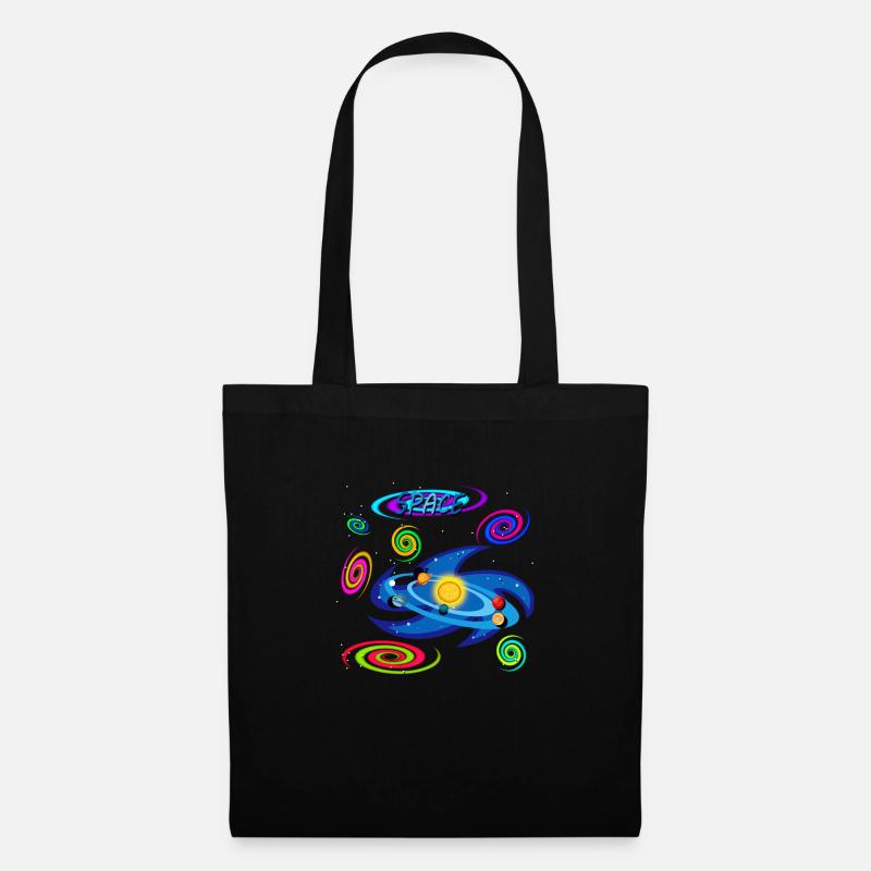 SOLAR SYSTEM (sélectionnez couleur foncée pour cette version) - Sac en tissu - noir