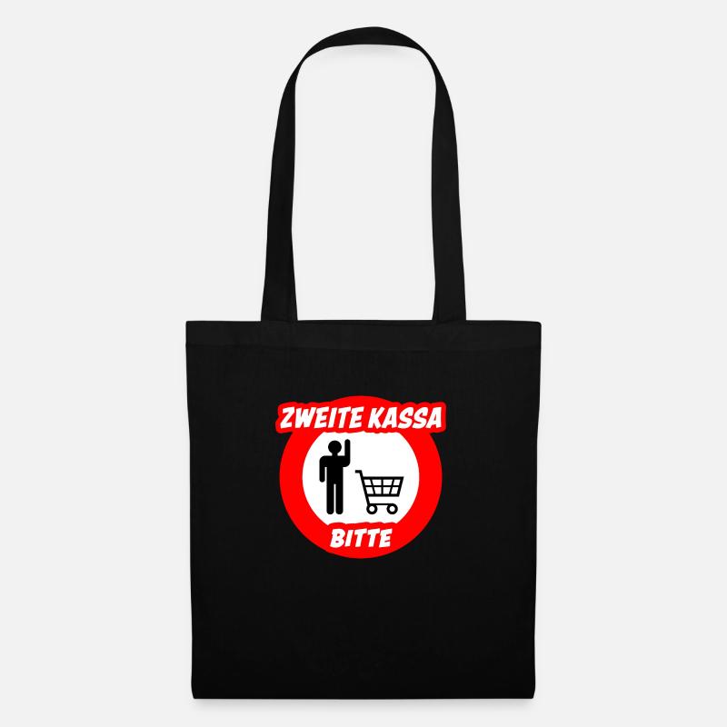 ZEITE KASSA BITTE - Stoffbeutel - Schwarz
