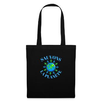 sauvons la planète - Sac en tissu - noir - Devant