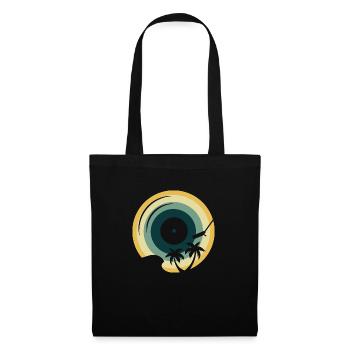 Vinyle Record Summer Sun Vibes Retro Sunset - Sac en tissu - noir - Devant