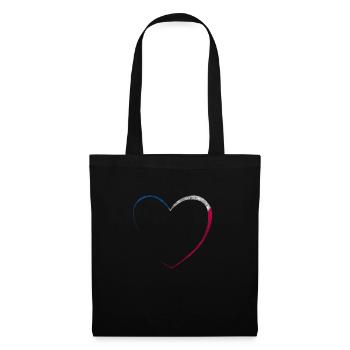Cœur France Love - Sac en tissu - noir - Devant