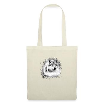 loup,gris,chien, chien de berger,Chien, peinture,graffiti - Sac en tissu - nature - Devant