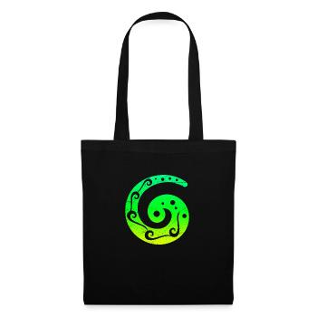 Maori Koru Art Polynesien Tribal Tattoo Geschenk - Stoffbeutel - Schwarz - Vorne