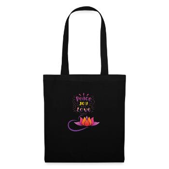 PAIX ET AMOUR - Sac en tissu - noir - Devant