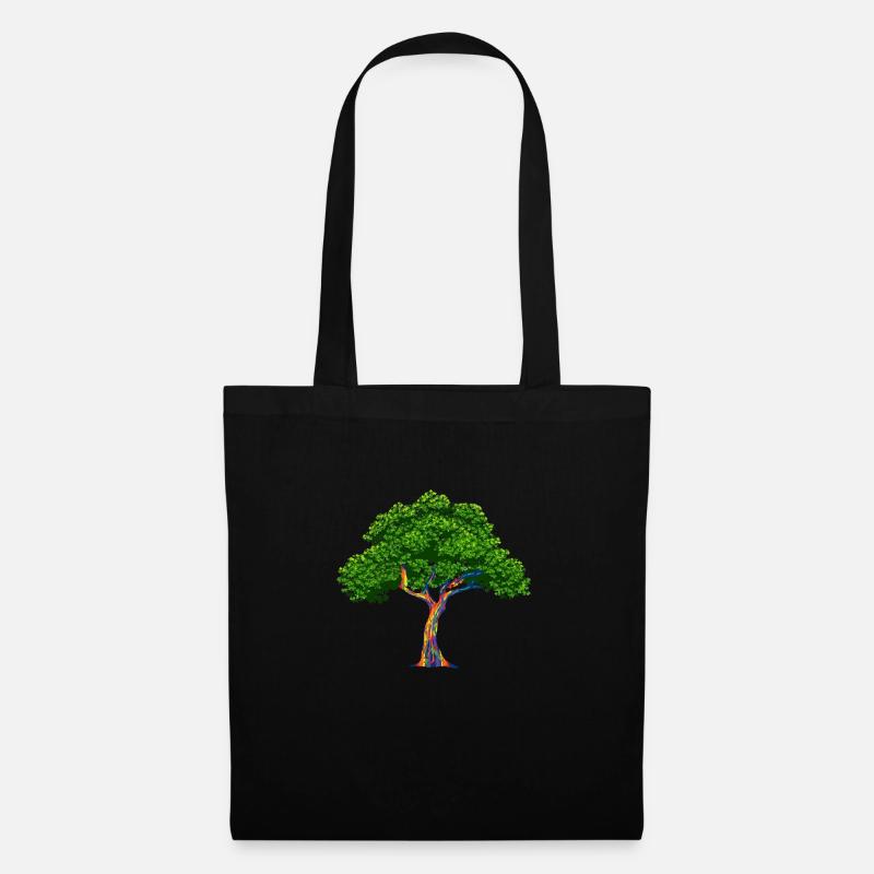 Rainbow Tree Regenbogen-Eukalyptusbaum Geschenk - Stoffbeutel - Schwarz