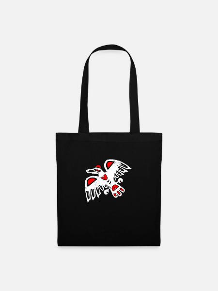Haida-Adler-Symbol Lustige Geschenkidee - Stoffbeutel - Schwarz