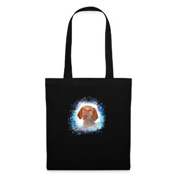 vizsla ,chien,weimaraner,dogge,marron.graffiti,bleu - Sac en tissu - noir - Devant