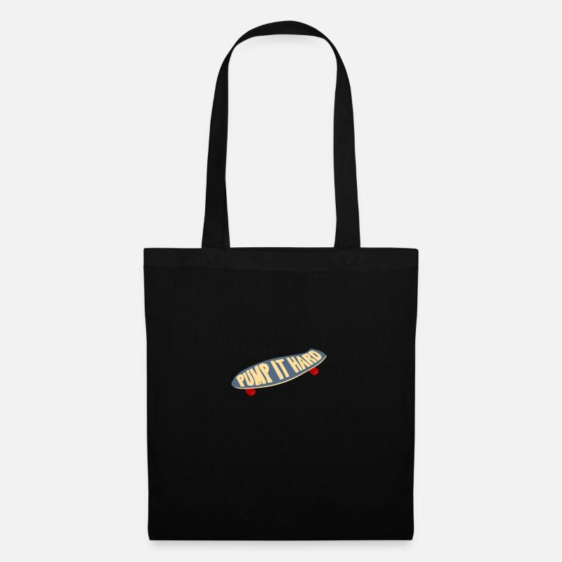 Surfskate Pump it hard Funny Gift Idea - Tote Bag - black