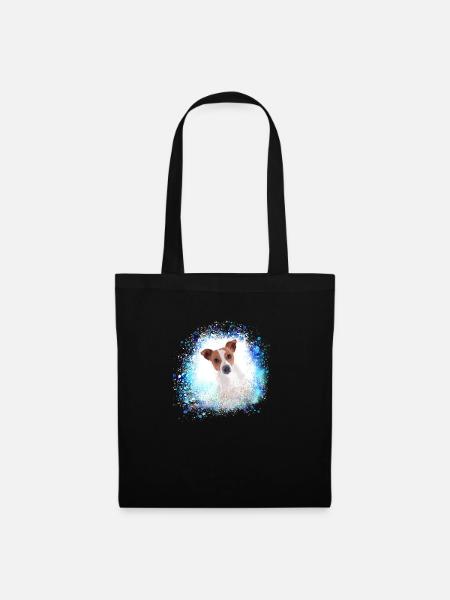 russel terrier, terrier, Jack Russell Terrier,blue - Tote Bag - black