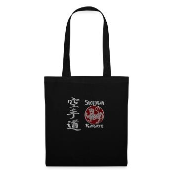 Shotokan Karate TigerLogo Calligraphy Martial Arts - Stoffbeutel - Schwarz - Vorne