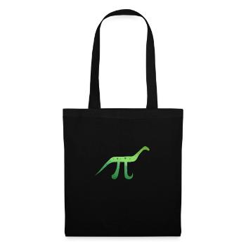Mathe-Symbol Pinosaurus Pi Dinosaurier Geschenk - Stoffbeutel - Schwarz - Vorne