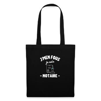 Idée cadeau notaire humour - Sac en tissu - noir - Devant