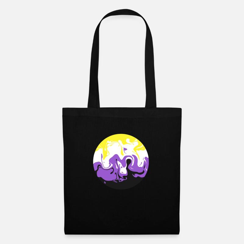 Non Binary Swirl - Stoffbeutel - Schwarz
