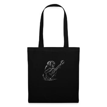 Monkey with Ukulele – Music Design - Tote Bag - black - Front